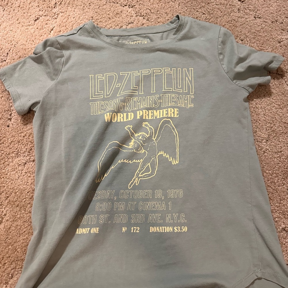Led Zeppelin Graphic Tee - sage green